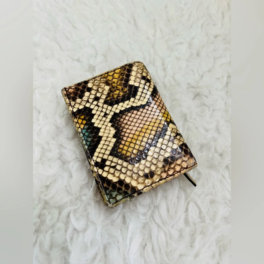 Gucci Multicolor Python Card Holder with Gold GG - Picture 4 of 9